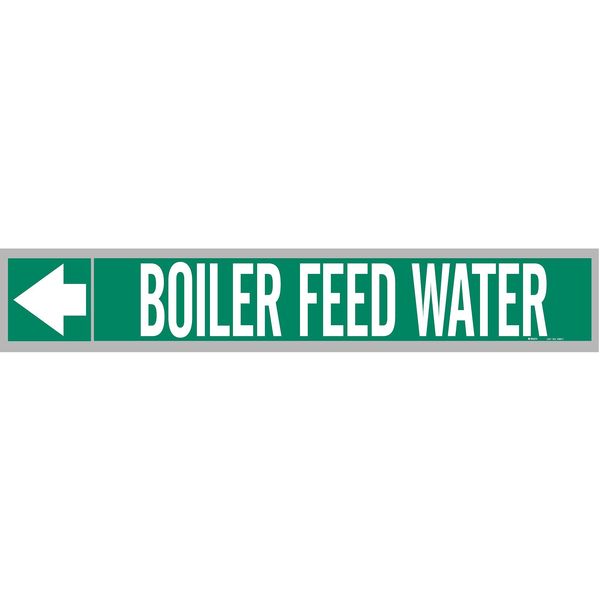 Pipe Marker, Wht Leg., 2in.Hx12in.W, Green