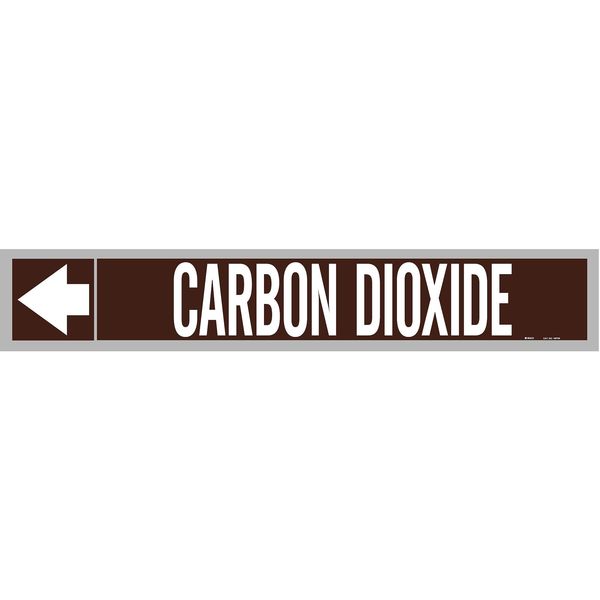Pipe Marker, Carbon Dioxide, Wht Leg., 2inH