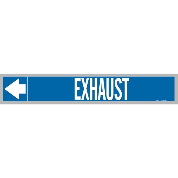 Pipe Marker, Exhaust, Wht Leg., 2inHx12inW
