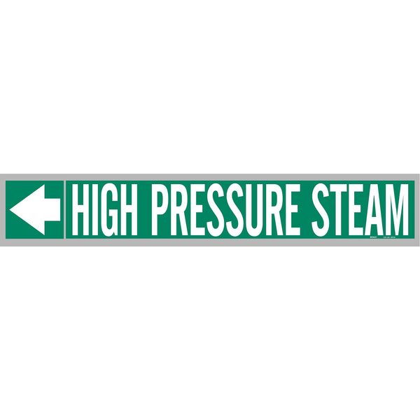 Pipe Marker, High Press Steam, White Leg