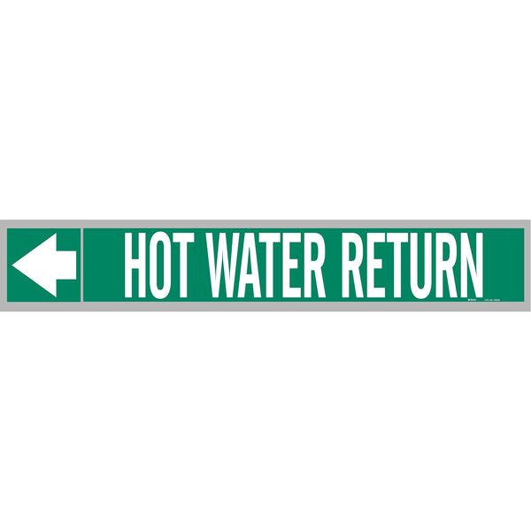 Pipe Marker, 2in.Hx12in.W, Green Bkgd