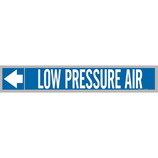 Pipe Marker, Low Press Air, Wht Leg., 2in.H