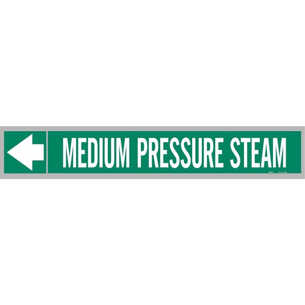 Pipe Marker, Medium Pressure Steam, 2in.H
