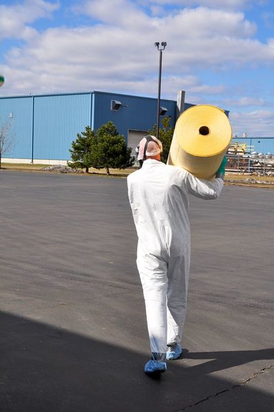 Sorbents, 60 gal. Harsh Chemicals Absorbed, Yellow, Polypropylene