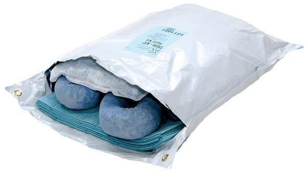 Spill Kit, Oil-Based Liquids, Blue, Height: 7