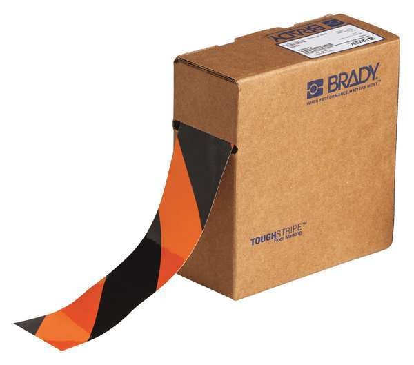 Marking Tape, Cont Roll, Blk/Orange100 ft.