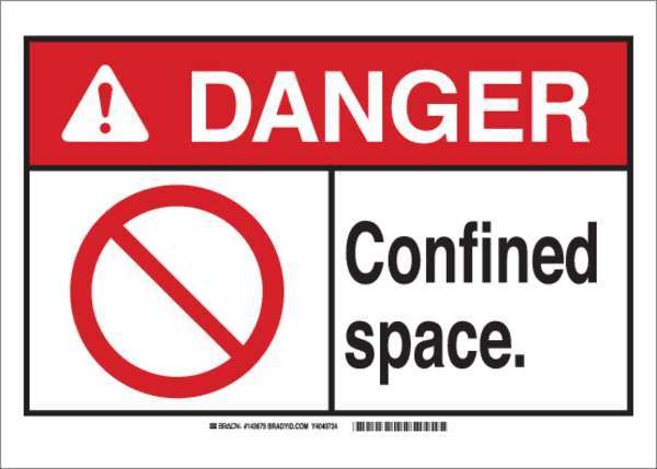 Danger Sign, Confined Space, B-302, 10