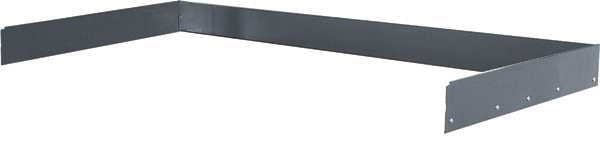 Back/End Stop, 60inW x 30inD x 6inH, Blk