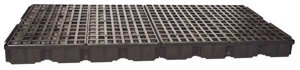 Drum Spill Containment Platform, 121 gal Spill Capacity, 8 Drum, 10,000 lb., Polyethylene