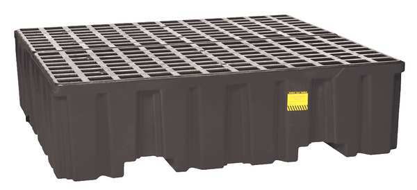 Drum Spill Containment Pallet, 132 gal Spill Capacity, 4 Drum, 8000 lb., Polyethylene