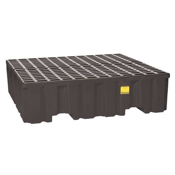 Drum Spill Containment Pallet, 132 gal Spill Capacity, 4 Drum, 8000 lb., Polyethylene