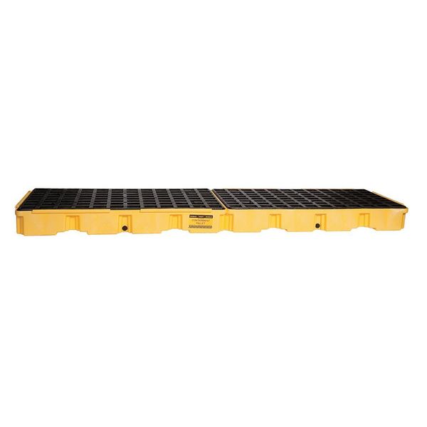 Drum Spill Containment Platform, 60.5 gal Spill Capacity, 4 Drum, 10,000 lb., Polyethylene