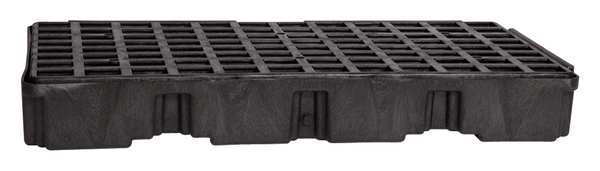 Drum Spill Containment Platform, 30 gal Spill Capacity, 2 Drum, 5000 lb., Polyethylene