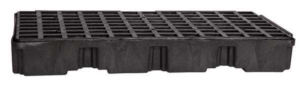 Drum Spill Containment Platform, 30 gal Spill Capacity, 2 Drum, 5000 lb., Polyethylene