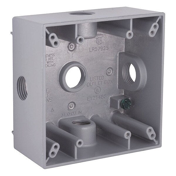 1/2 Hub 5 Inlets Double Gang Outlet Box