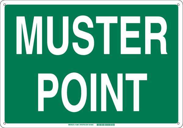 Emergency Sign, Muster Point, 10