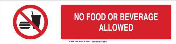 Slider Insert, No Food Allowed, 6 in. H
