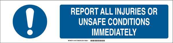 Slider Insert, Report All Injuries, 6 in H