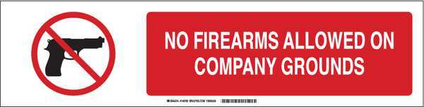 Slider Insert, Plstic, No Firearms Allowed