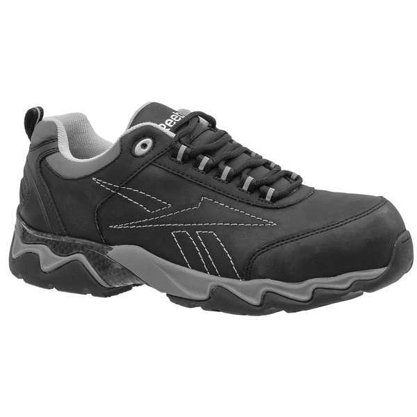 Athletic Style Work Shoes, Black, 12W, PR