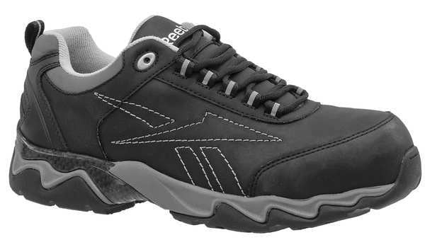 Athletic Style Work Shoes, Black, 9W, PR