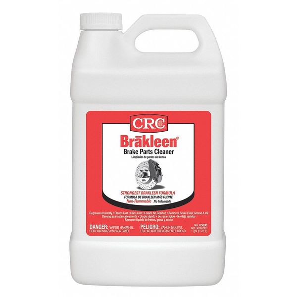 Brake Parts Cleaner, Brakleen, Bottle, 1 gal, Solvent, Liquid, Chlorinated, Nonflammable, No VOC