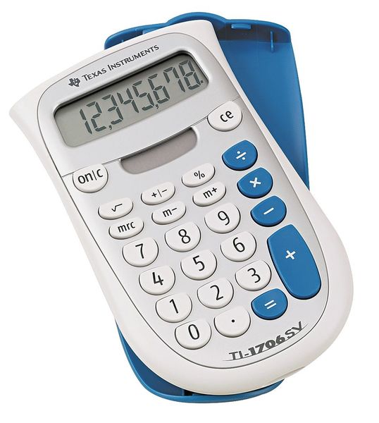 Handheld Pocket Calculator, LCD, 8 Digit