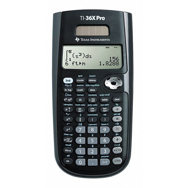 Scientific Calculator, LCD, 16x4 Digit, Width: 3 3/8 in