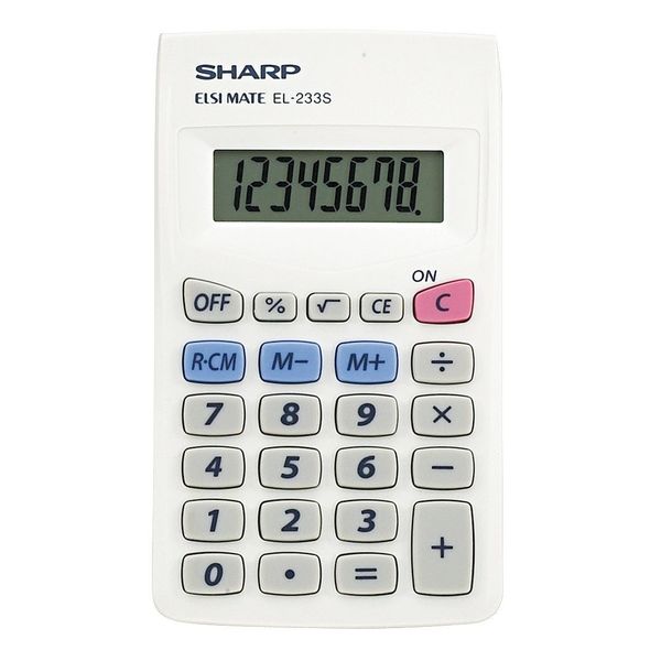 Handheld Calculator, LCD, 8 Digit