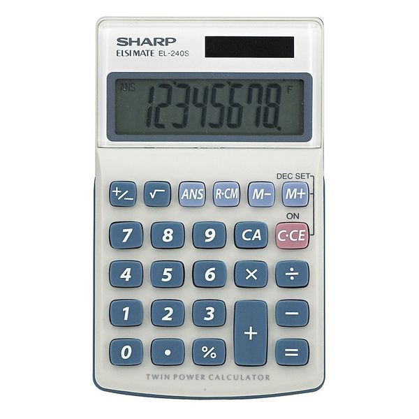 Handheld Calculator, LCD, 8 Digit