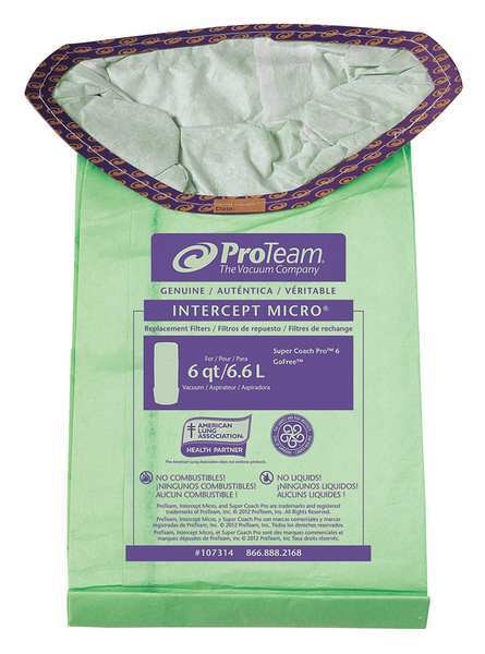 Intercept Micro Filter Bag, Open Collar, Fits Triangular 6 qt. (10 pk.)