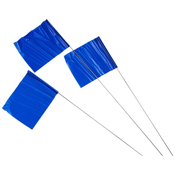 Marking, Solid, Blue, 4inHx5inW, Plstc, PK100