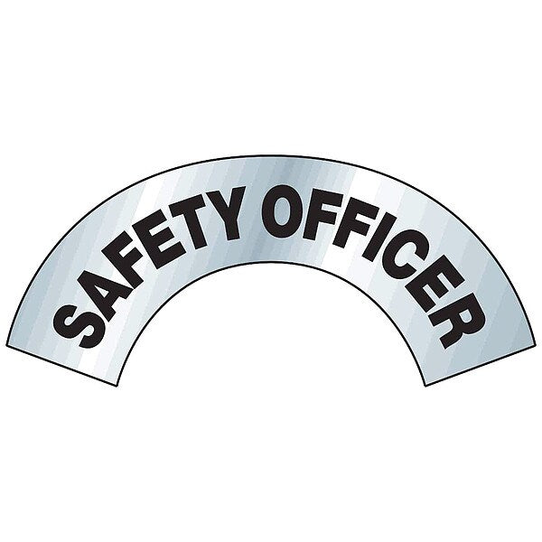 Label, Safety, Black/Silver, 3inHx6-7/8inW
