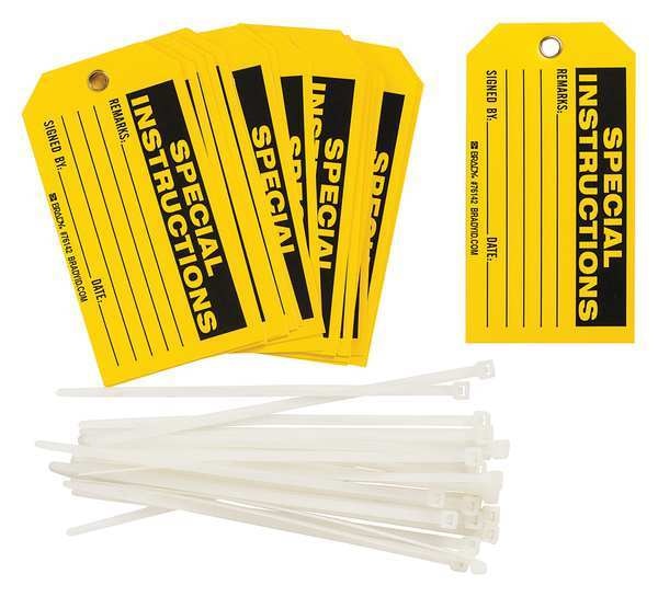 Safety Tag, Polyester, 5-3/4inHx3in.W, PK25