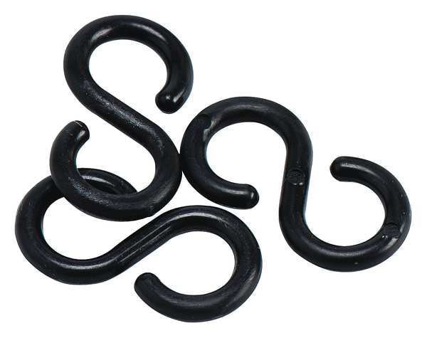 S-Hook, Polyethylene, Black