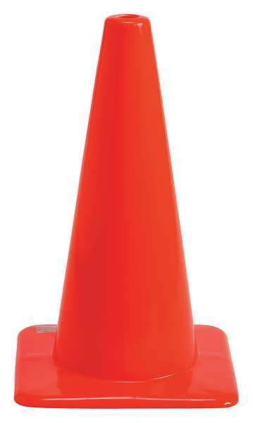 Traffic Cone, Vinyl, 8in. dia., Orange
