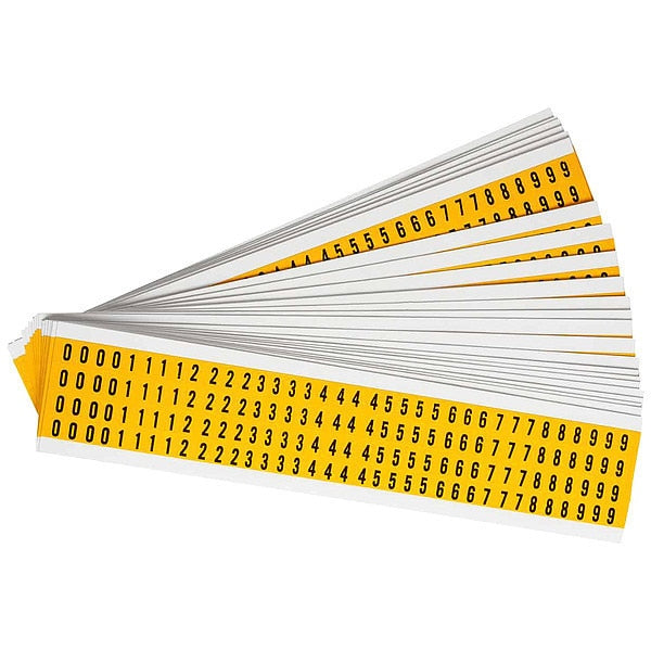 Number Kit, 0 Thru 9, 3/8in.x1/4in.W