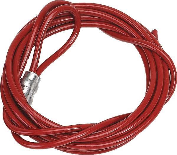 Cable Spool, 10ftL, Red, Plstc Coated Steel
