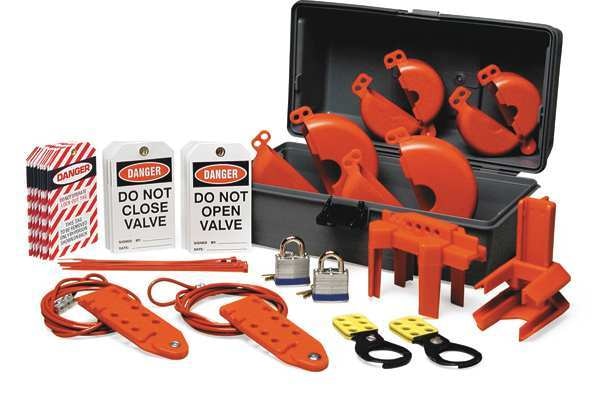 Portable Lockout Kit, Gray, Valve Lockout