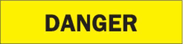 Barricade Tape, Danger, Black/Yellow, 3inW
