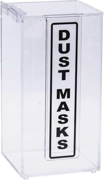 Dust Mask Dispenser, Acrylic, Black/Clear