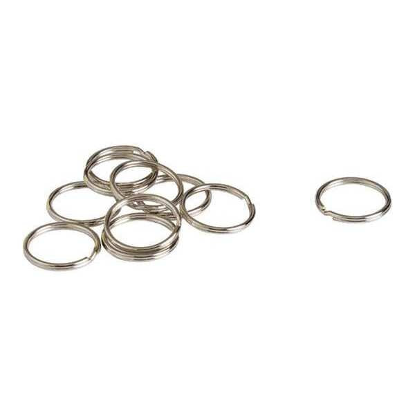 Key Ring, Silver, 1 in., PK10