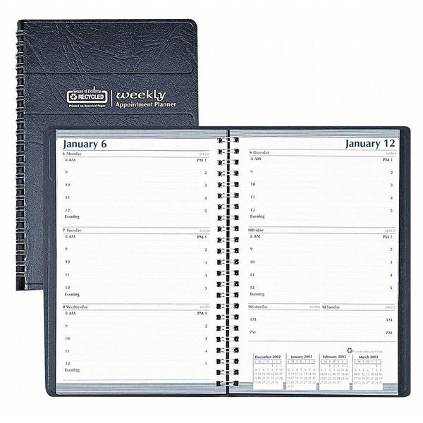 Weekly Appointment Book, Memo Size, 5x8 In