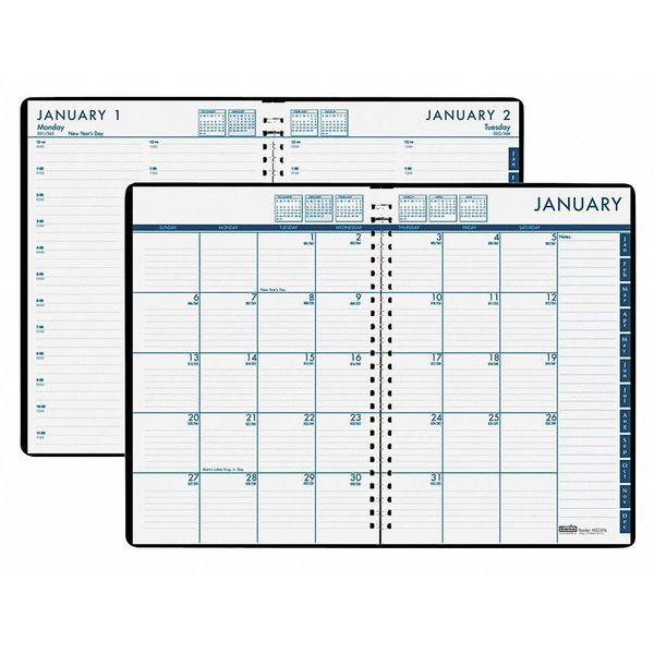 Daily Appt Book/Monthly Planner, 7x10 In.