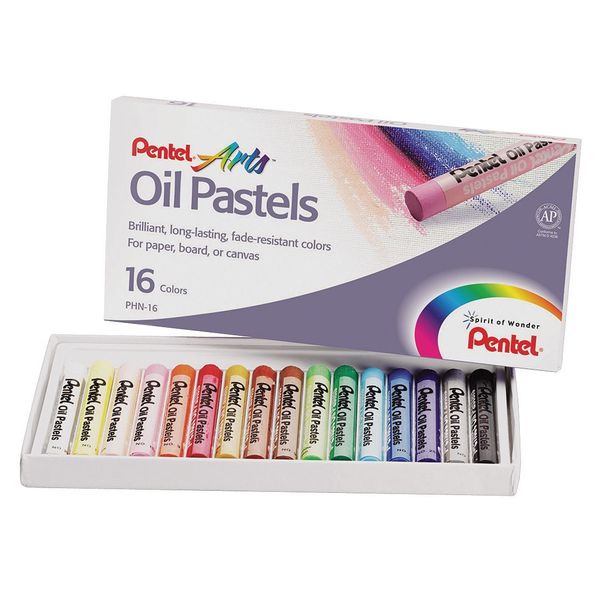 Oil Pastel Set w/Carrying Case, 16 Pc