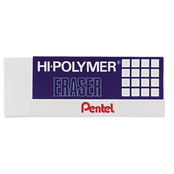 Block Eraser, White, PK3