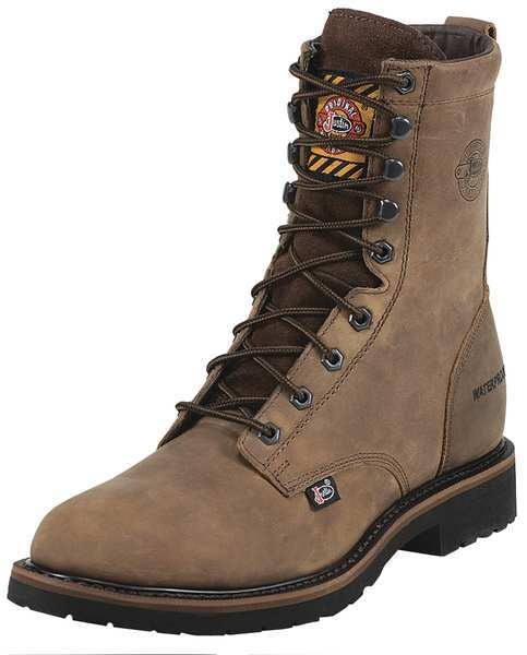 Size 7 1/2EE Men's 8 in Work Boot Steel Work Boot, Brown