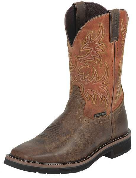 Work Boots, Men, 13, EE, Pull On, 11inH, PR