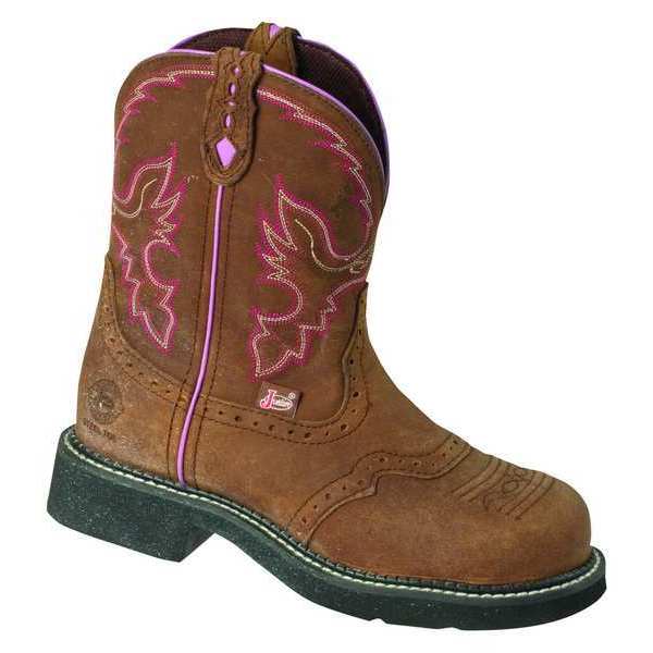 Size 10 Women's Western Boot Steel Work Boot, Brown