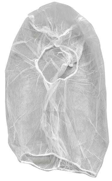 Bouffant Beard Cover Combo, Disposable Hood, Polypropylene, White, Size Universal, 1000 Per Box